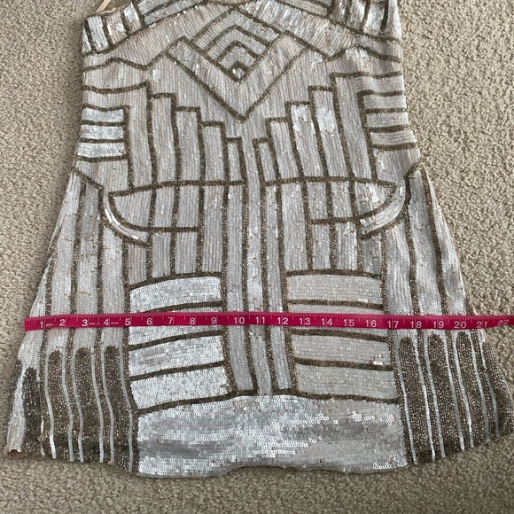 Beaded champagne mini dress - Picture 4 of 7